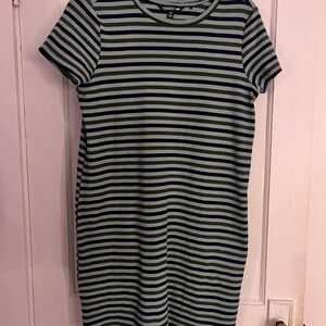 Toad&Co Striped Dress in Green and Navy